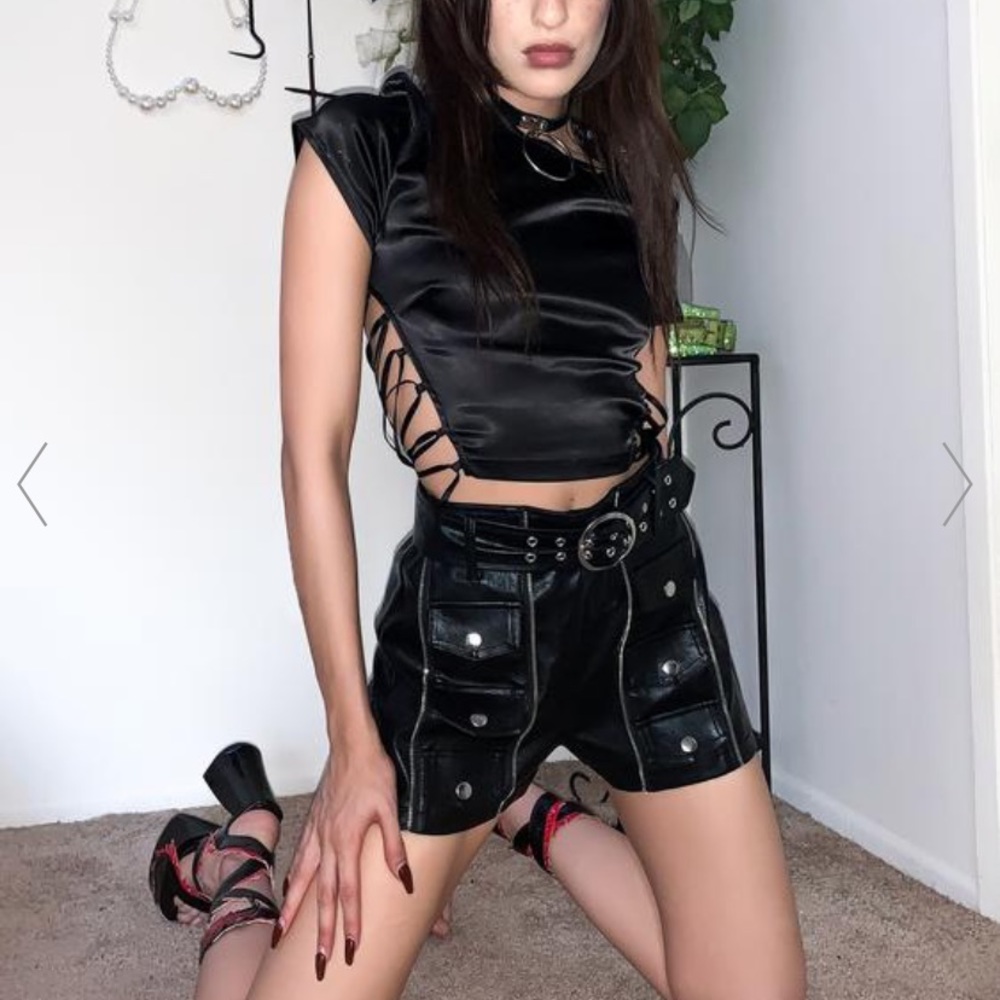 Dolls Kill lace up top!